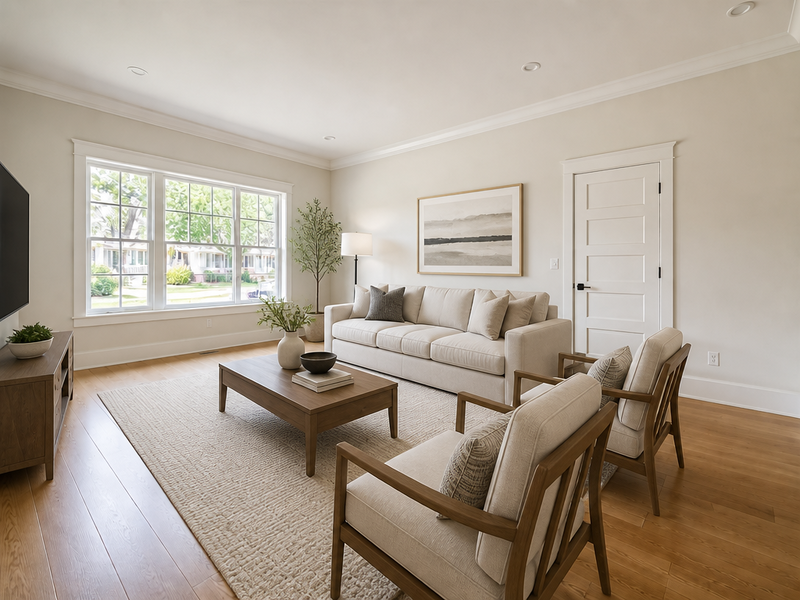 New Listing — same room after Vestaro virtual staging