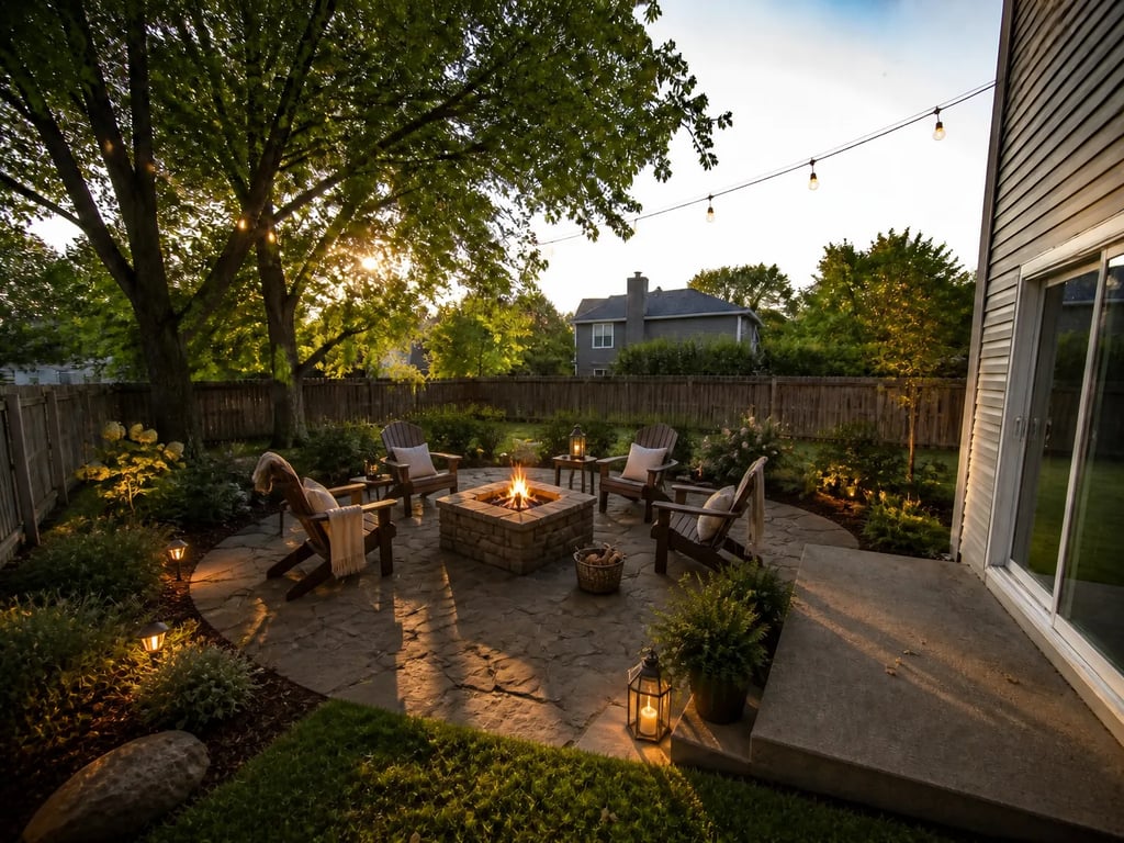 After — Cozy firepit