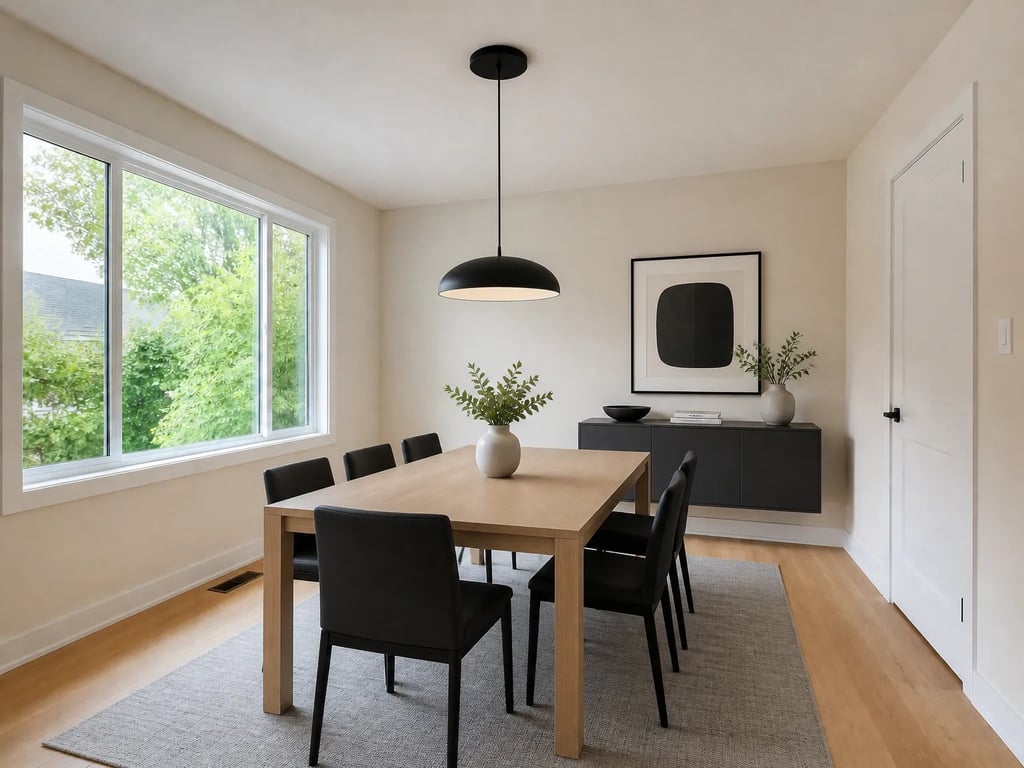 Dining room after virtual staging