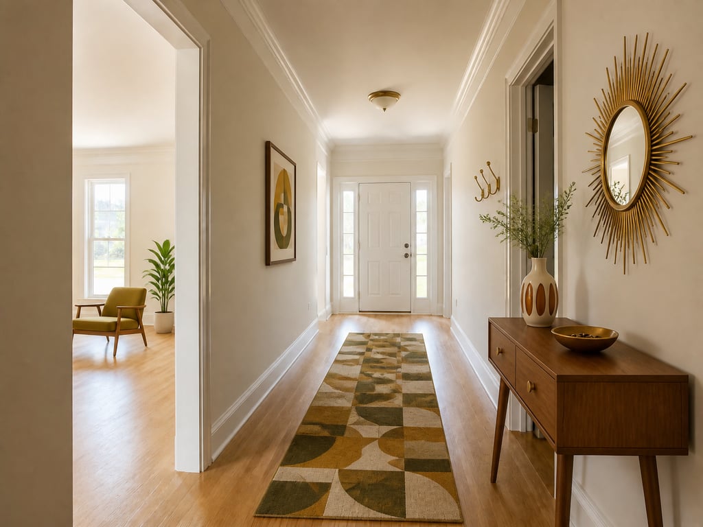 Empty hallway → Considered landing after