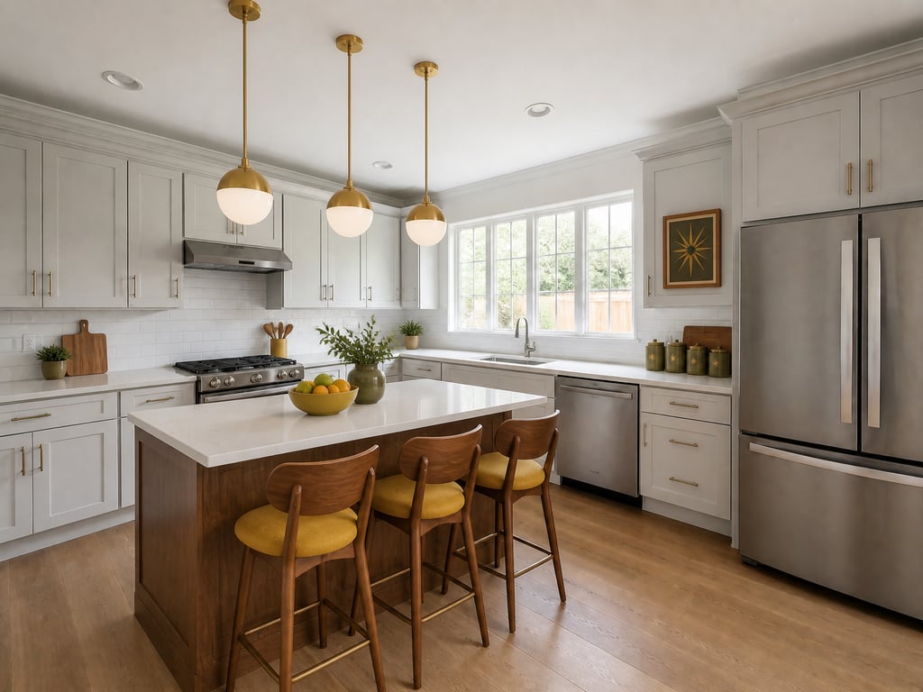 Builder kitchen → Mid-century styled after