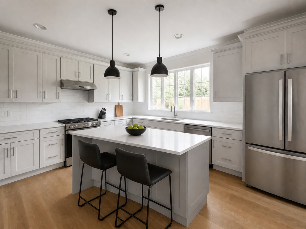 Builder kitchen → Modern and lived-in after