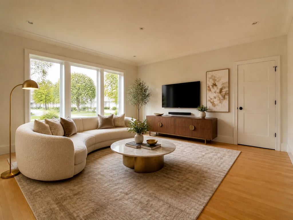 A room with luxury virtual staging