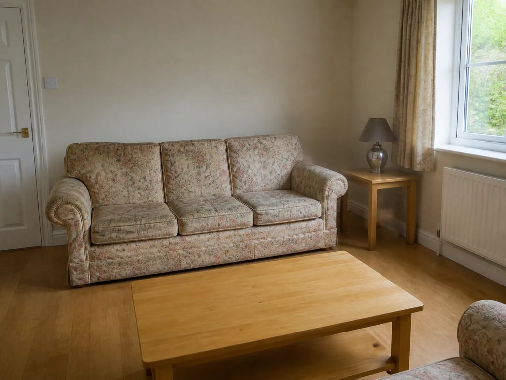Before — Sofa boucle