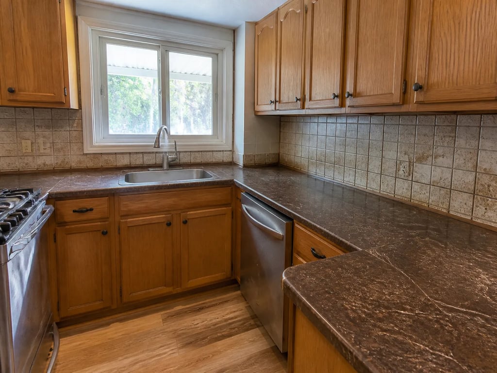 Before — Backsplash ceramic tile